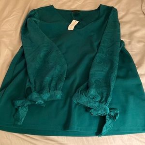 Teal Ann Taylor blouse - size L